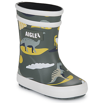 Shoes Children Wellington boots Aigle BABY FLAC PLAY2 Grey