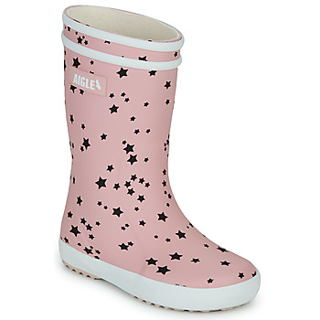 Shoes Children Wellington boots Aigle LOLLY POP PLAY2 Pink / Stars