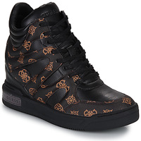 Shoes Women Low top trainers Guess LISA Black / Brown