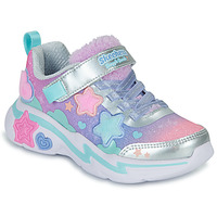 Shoes Girl Low top trainers Skechers SNUGGLE SNEAKS Pink / Blue