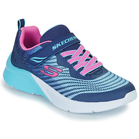 Shoes Girl Low top trainers Skechers MICROSPEC Blue / Pink