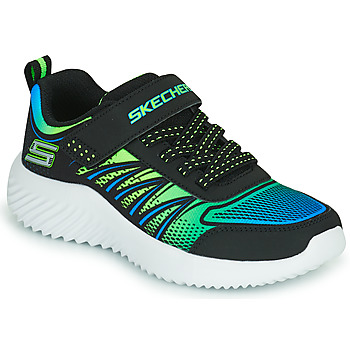 Shoes Boy Low top trainers Skechers BOUNDER Black / Blue / Green