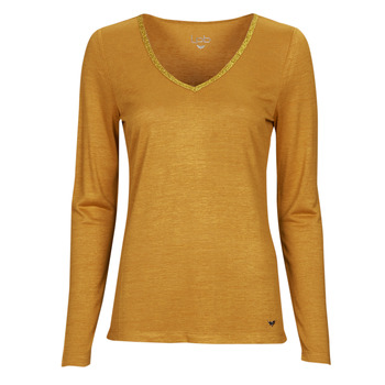 material Women Long sleeved shirts Les Petites Bombes ADRIANA Yellow / Mustard