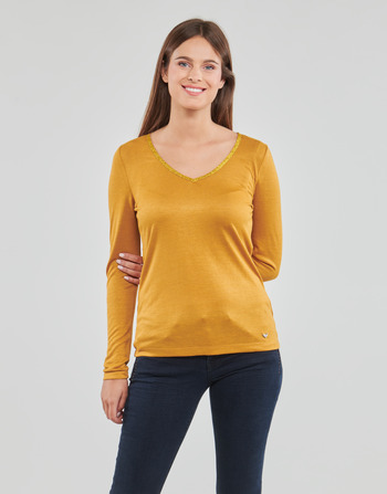 Clothing Women Long sleeved shirts Les Petites Bombes ADRIANA Yellow / Mustard