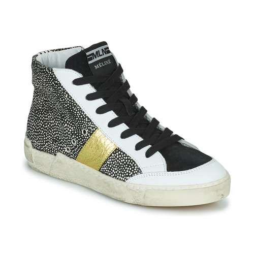 Shoes Women High top trainers Meline NKC1151-A-6123 Black / White