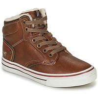 Shoes Children High top trainers Mustang TOP Brown