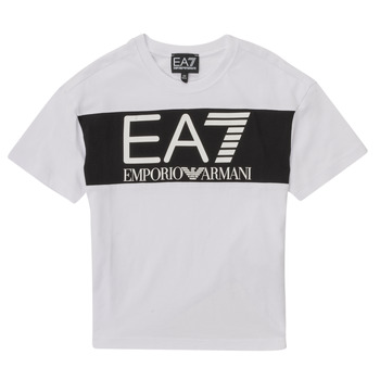 material Boy short-sleeved t-shirts Emporio Armani EA7 6LBT58-BJ02Z-1100 White