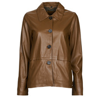 material Women Leather jackets / Imitation leather Oakwood NANCY Cognac