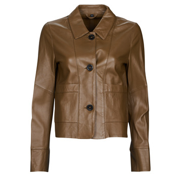 material Women Leather jackets / Imitation leather Oakwood VOLGA Cognac