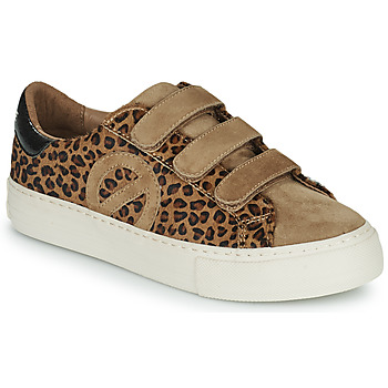 Shoes Women Low top trainers No Name ARCADE STRAPS SIDE Brown / Leopard