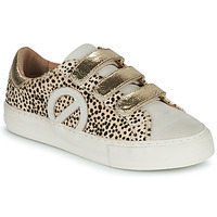 Shoes Women Low top trainers No Name ARCADE STRAPS SIDE Leopard / Gold