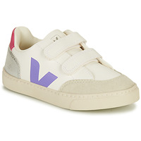 Shoes Children Low top trainers Veja SMALL V-12 White / Parma