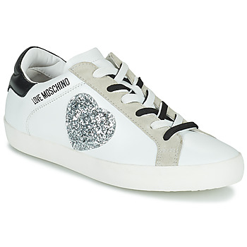 sneakers white textile blue suede BF673-40 Moschino Women's shoes LOVE MOSCHINO 7 EU 40 