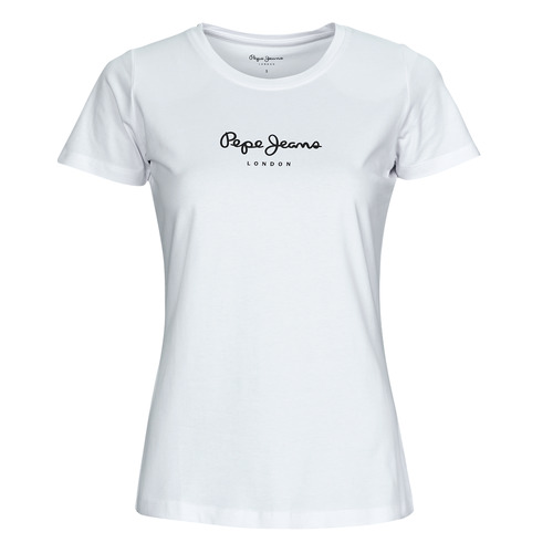 Stewart Island weg Gestreept Pepe jeans NEW VIRGINIA White - Fast delivery | Spartoo Europe ! - Clothing  short-sleeved t-shirts Women 28,00 €