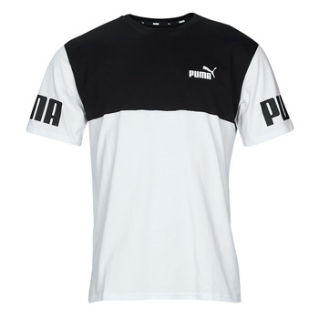 material Men short-sleeved t-shirts Puma PUMA POWER COLORBLOCK Black / White