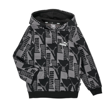 Clothing Boy sweaters Puma PUMA POWER AOP HOODIE Grey
