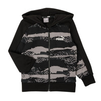 Clothing Boy sweaters Puma ALPHA FULL ZIP HOODIE Black / Grey