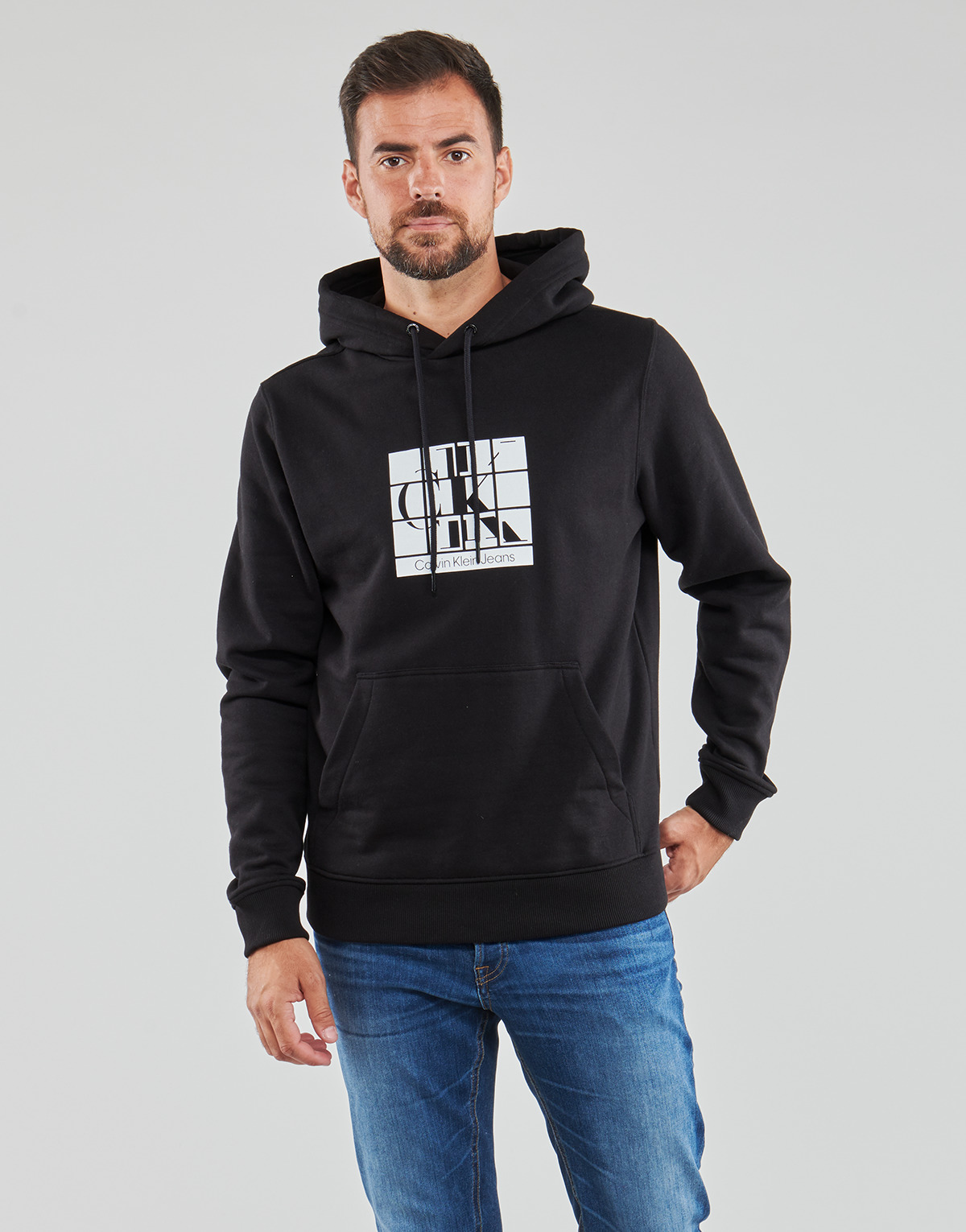 Calvin Klein Jeans SCATTERED URBAN GRAPHIC HOODIE Black - Fast