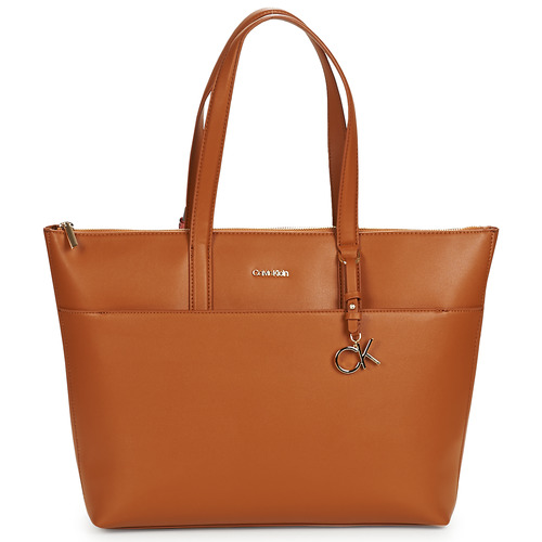 Bags Women Shopper bags Calvin Klein Jeans CK MUST SHOPPER LG W/SLIP PKT Cognac