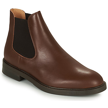 Shoes Men Mid boots Selected SLHBLAKE LEATHER CHELSEA BOOT Brown