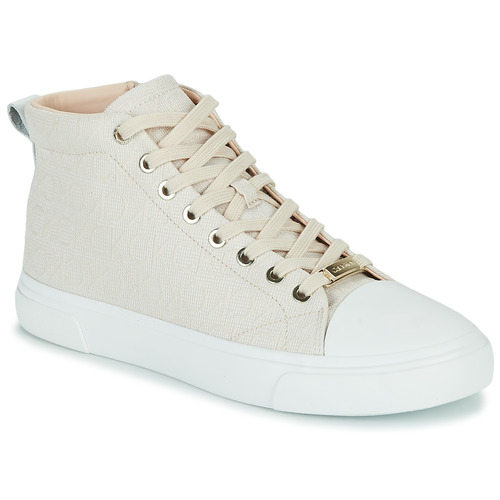 Calvin Klein Jeans VULC HIGH TOP-MN JQ Ivory / Beige - Fast delivery |  Spartoo Europe ! - Shoes High top trainers Women 105,60 €
