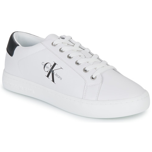 Calvin Klein Jeans CLASSIC CUPSOLE LACEUP LOW LTH White - Fast delivery |  Spartoo Europe ! - Shoes Low top trainers Men 88,00 €