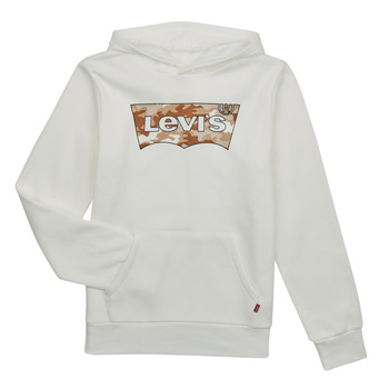 Clothing Boy sweaters Levi's BATWING PRINT HOODIE White
