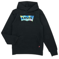 Clothing Boy sweaters Levi's BATWING HOODIE Black
