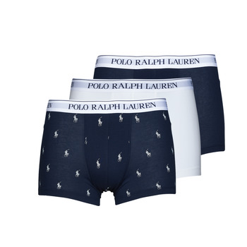Underwear Men Boxer shorts Polo Ralph Lauren CLASSIC TRUNK X3 Marine / White / Marine