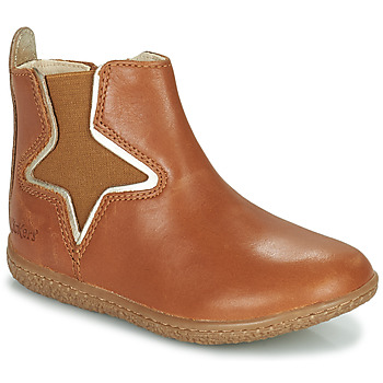 Shoes Girl Mid boots Kickers VERMILLON Brown