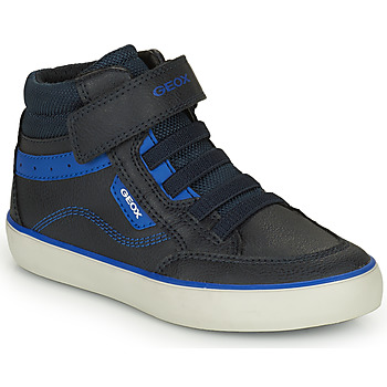 Shoes Boy High top trainers Geox J GISLI BOY Black / Blue