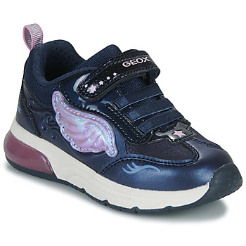 Shoes Girl Low top trainers Geox J SPACECLUB GIRL B Violet