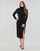 Clothing Women Long Dresses MICHAEL Michael Kors TURTLE NK SLIT MIDI DRS Black
