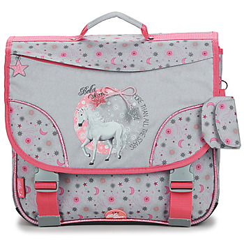 Bags Girl School bags Back To School CARTABLE 38 CM BELLA SARA MOON Pink / Grey