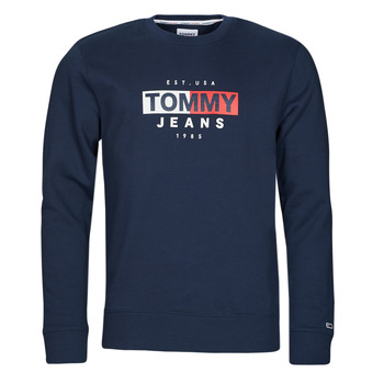 Clothing Men sweaters Tommy Jeans TJM ENTRY FLAG CREW Marine