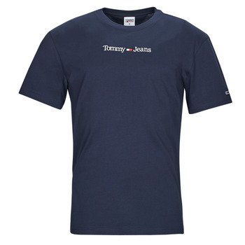 Clothing Men short-sleeved t-shirts Tommy Jeans TJM CLASSIC LINEAR LOGO TEE Marine