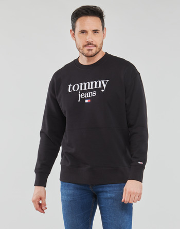 Clothing Men sweaters Tommy Jeans TJM REG MODERN CORP LOGO CREW Black