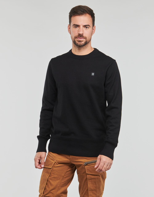 r | € Clothing Fast G-Star delivery Raw jumpers core knit Men - ! Black 79,20 Premium Europe Spartoo -