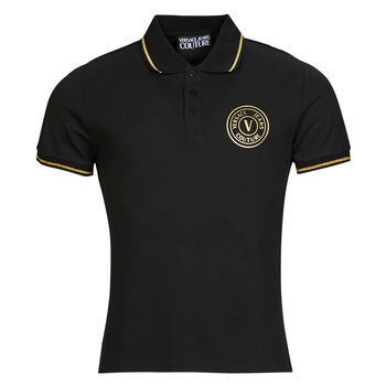 material Men short-sleeved polo shirts Versace Jeans Couture 73GAGT01-G89 Black / Gold