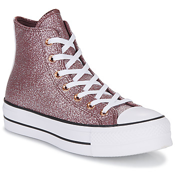 Shoes Women High top trainers Converse Chuck Taylor All Star Lift Forest Glam Hi Bordeaux