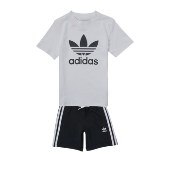 material Children Sets & Outfits adidas Originals SHORT TEE SET Black / White
