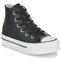Shoes Girl High top trainers Converse Chuck Taylor All Star Eva Lift Leather Foundation Hi Black