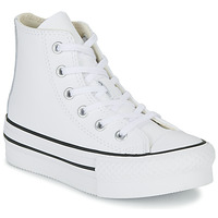 Shoes Girl High top trainers Converse Chuck Taylor All Star Eva Lift Leather Foundation Hi White
