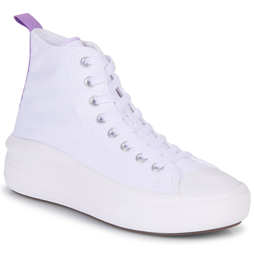 Shoes Girl High top trainers Converse Chuck Taylor All Star Move Platform Foundation Hi White