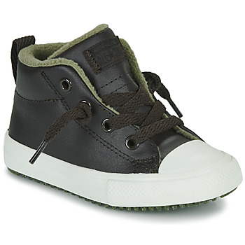 Shoes Children High top trainers Converse Chuck Taylor All Star Street Boot Leather Mid Brown