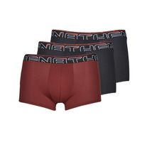 Underwear Men Boxer shorts Athena SECONDE PEAU X3 Black / Bordeaux