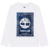 Clothing Boy Long sleeved shirts Timberland T25T39-10B White