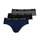 Underwear Men Underpants / Brief Hom HOM BOXERLINES X3 Black / Marine / Grey
