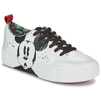 Shoes Women Low top trainers Desigual STREETMICKEY CRACK White / Black