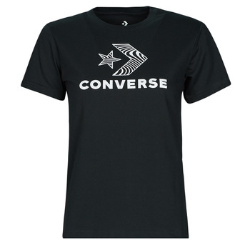 material Women short-sleeved t-shirts Converse STAR CHEVRON TEE  black